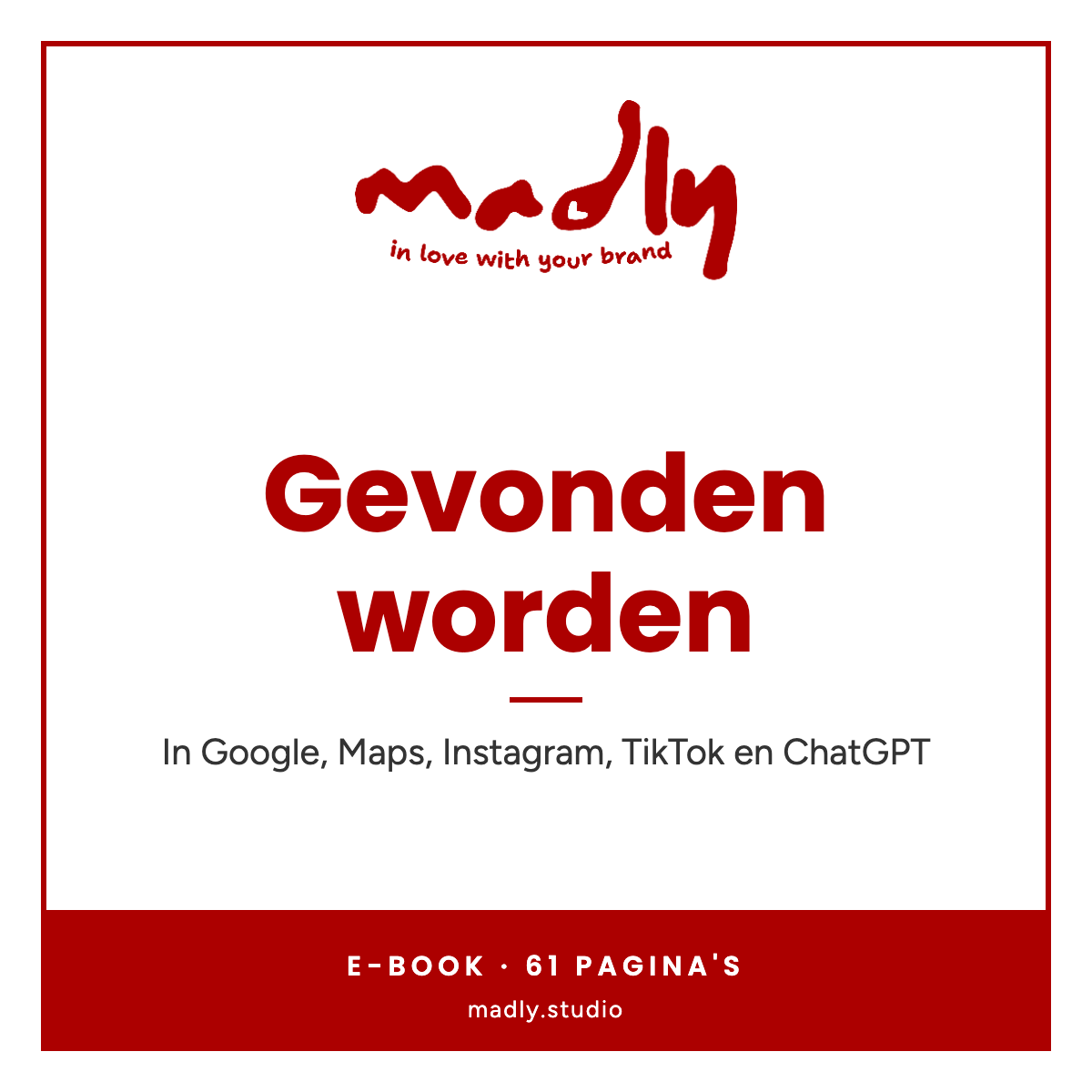 Cover van Gevonden worden, e-book van Madly Studio